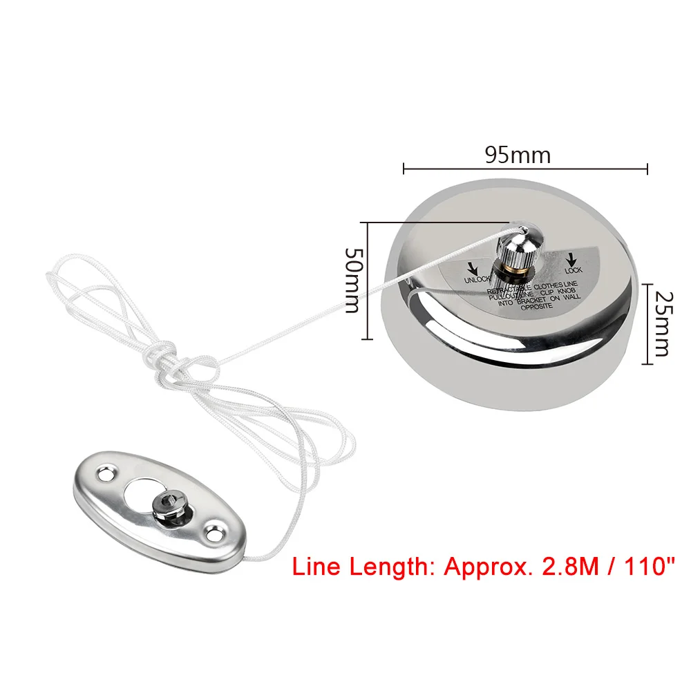 Clothes Drying Rack Rope Home Storage Stainless Steel Retractable Clotheslines Clothes Dryer Organiser Laundry Hanger