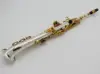 Cloche incurvée plaquée argent EM pro, type J, saxophone soprano droit, Saxello 4