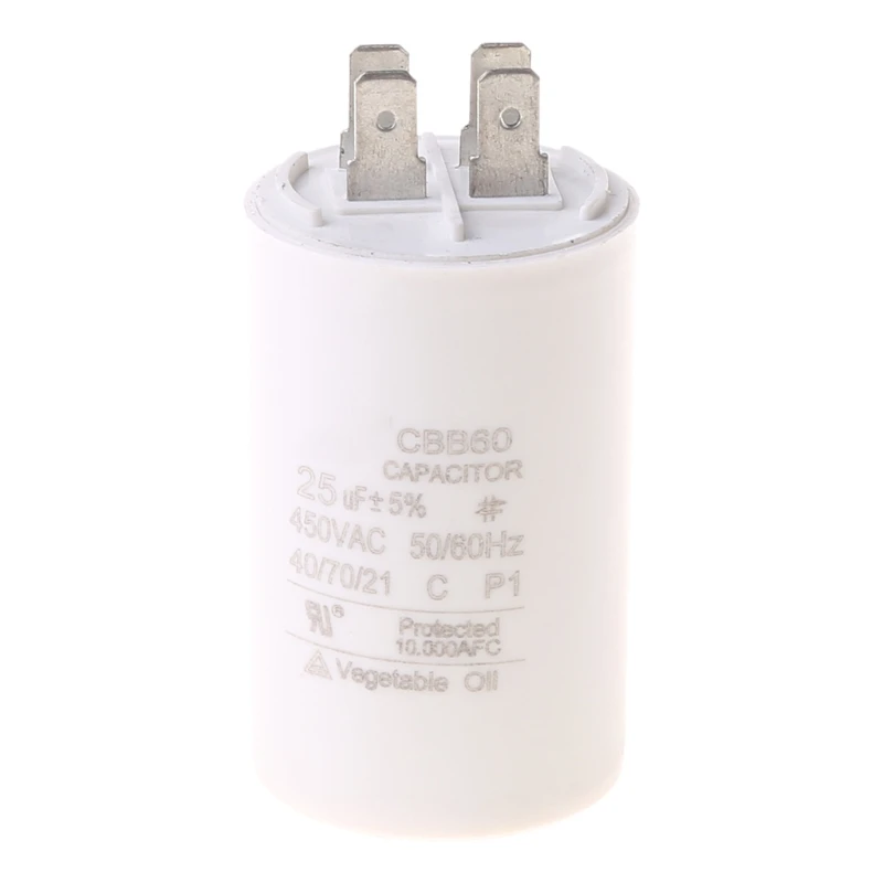 E9LB CBB60 AC450V 25UF 50/60Hz ตัวเก็บประจุมอเตอร์คอมเพรสเซอร์เริ่มต้น Capacitor