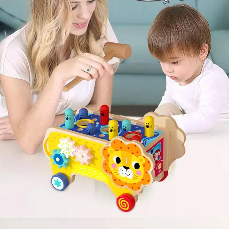 Instrumentos musicales para niños, juego de tambor de xilófono Montessori, juguete de aprendizaje preescolar, juguetes musicales para golpear