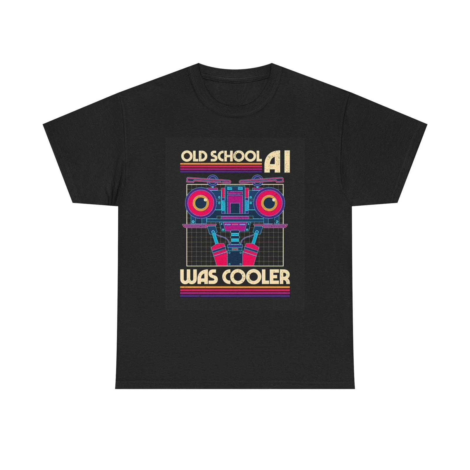 

Old School AI Was Cooler T Shirt Graphic Funny Unisex Heavy Cotton Tee