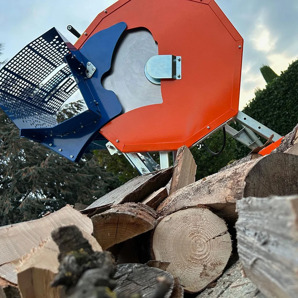 -For High-Performance Portable Electric Engine Circular Log Saw Orange Blue Firewood Cutting Machine Safety Guard Farm 1 Year* view 3