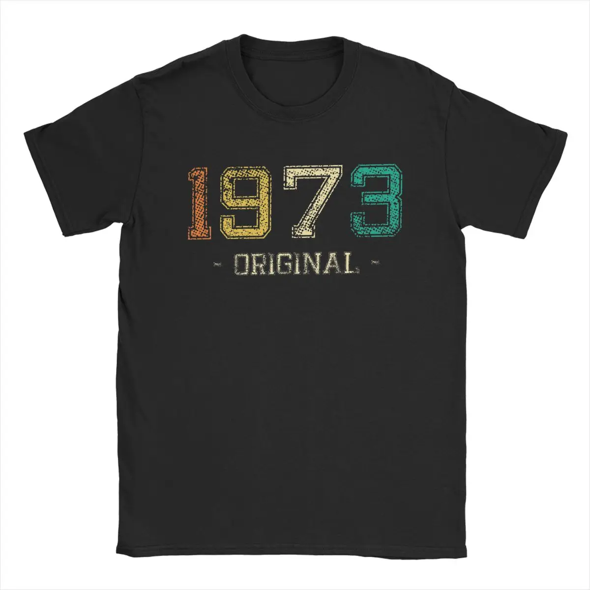 Original Born In 1973 Vintage Retro T-Shirt for Men 50 Years Old 100% Cotton Tees Short Sleeve T Shirts New Arrival Clothing