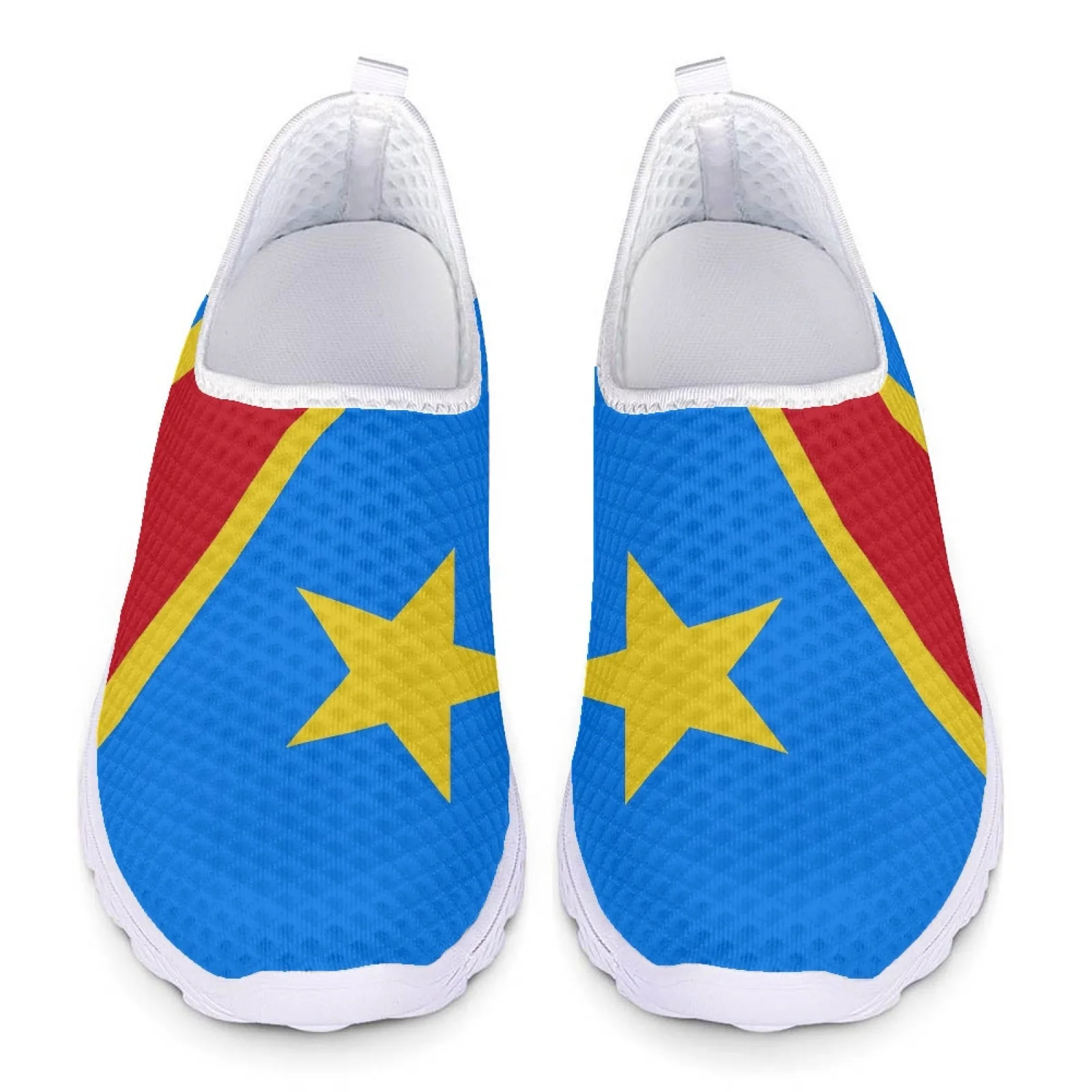 Nursing Shoes for Women Republic of Congo Flag Print Loafers Woman Slip On Flats Mesh Sneakers Plus Big Size Sport Casual Shoes