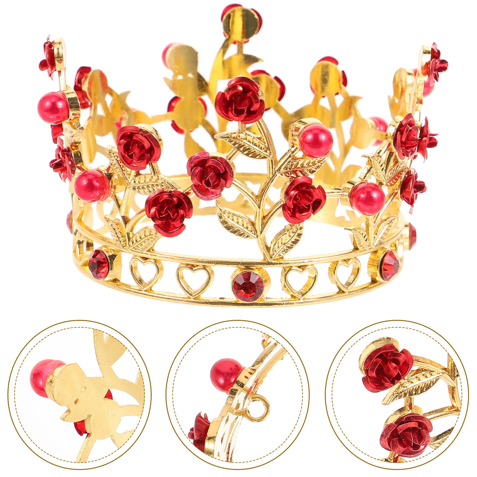 

Baroque Rhinestone Crown Elegant Sparkling Tiara Wedding Bride Hair Accessories Party Headdress Women Headpiece