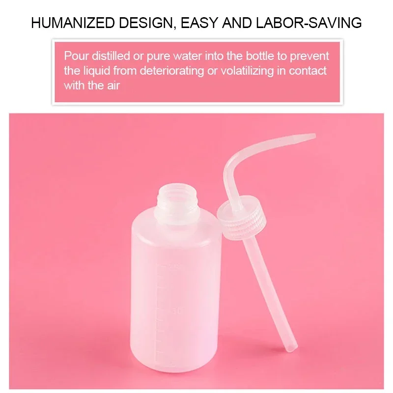 vvocci Washing Bottle Cleaner 250/500ml Eyelash Cleaning Curved Spout Waterproof Remover Bottle Eyelash Extension Makeup Tool