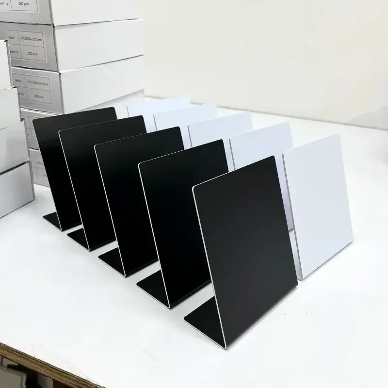 NFC White Black Blank Pattern 13.56MHz NFC215 chip 504Bytes Patternless Social media RFID NFC Google Review stand display