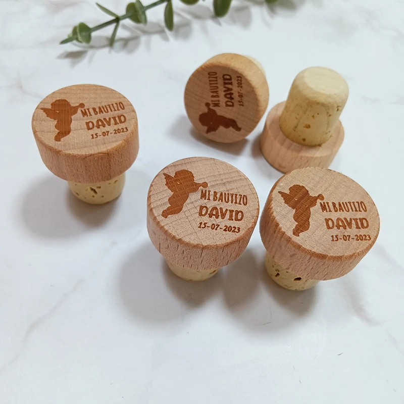 Custom Wine Cork Stoppers,Wedding Party Thank You Favors for Guest,Personalized Bottle Cork Toppers with name,Baby Shower Gift