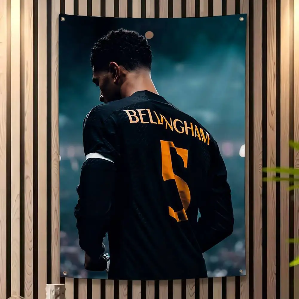 Football J-Jude B-Bellinghams   Funny Flags for Bedrooms Home Decor Items Outdoor Decors Garage Decoration Flaga