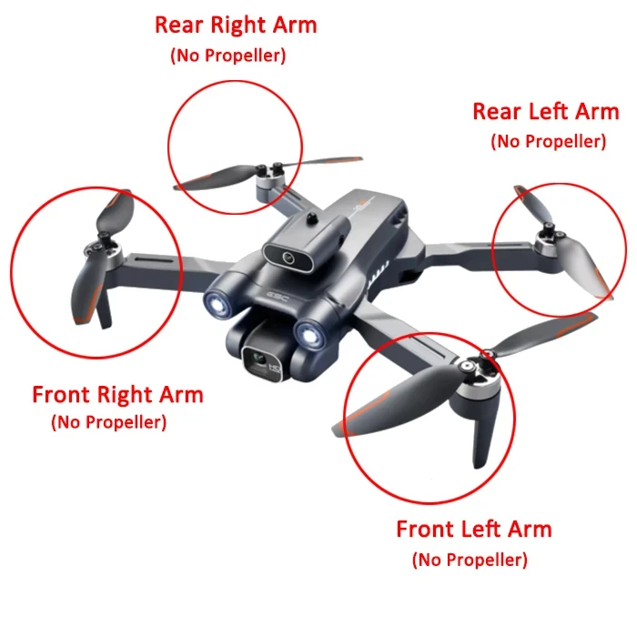 Original S1S Mini Drone Spare Parts S1S Propeller Blade S1S Front Rear Arm Motor RC Dron Accessories Remote Controls