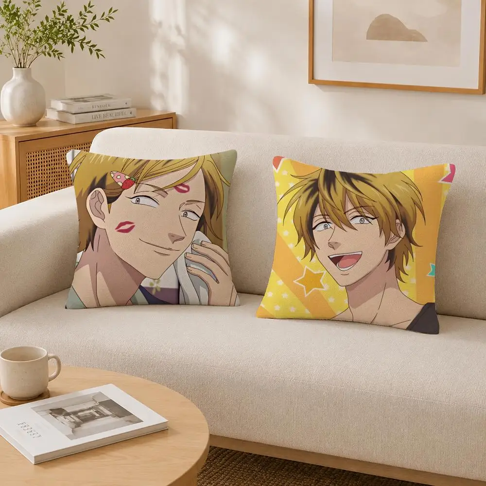 Funny Slice-of-Life Anime Uramichi Oniisan Cushion Cover Soft Fluffy Short Plush  Pillow Case  Sofa Bed Home Decor