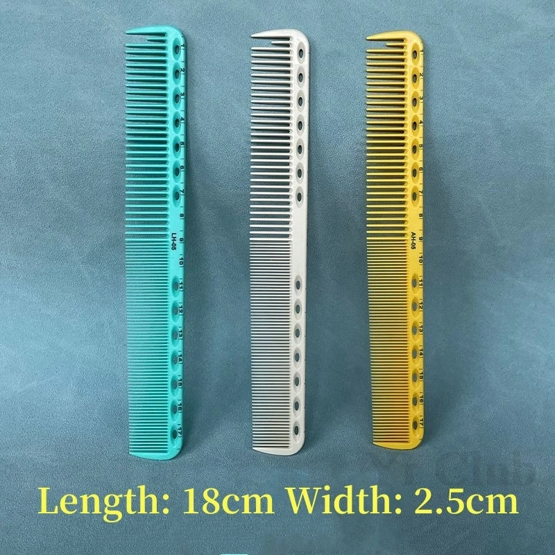 339 G39 Women\'s Short Hair Cutting Comb With Laser Scale Hairstylist Hairdressing Combs Hairdresser Pro Barber Hairbrush Y0604