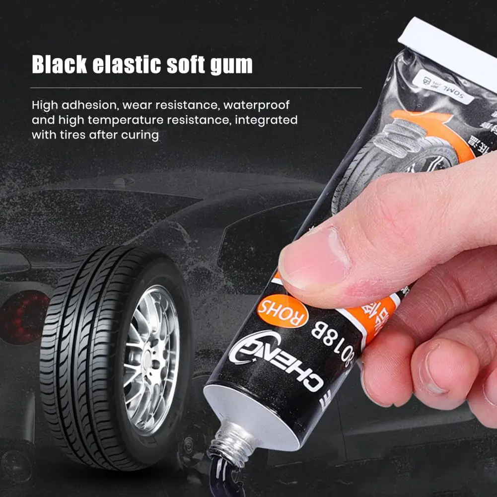 30/50ml Tire Repair Glue High Temperature Resistant Tire Sidewall Repair Kit Rubber Cement Tire Repair for Motorcycle Car Truck