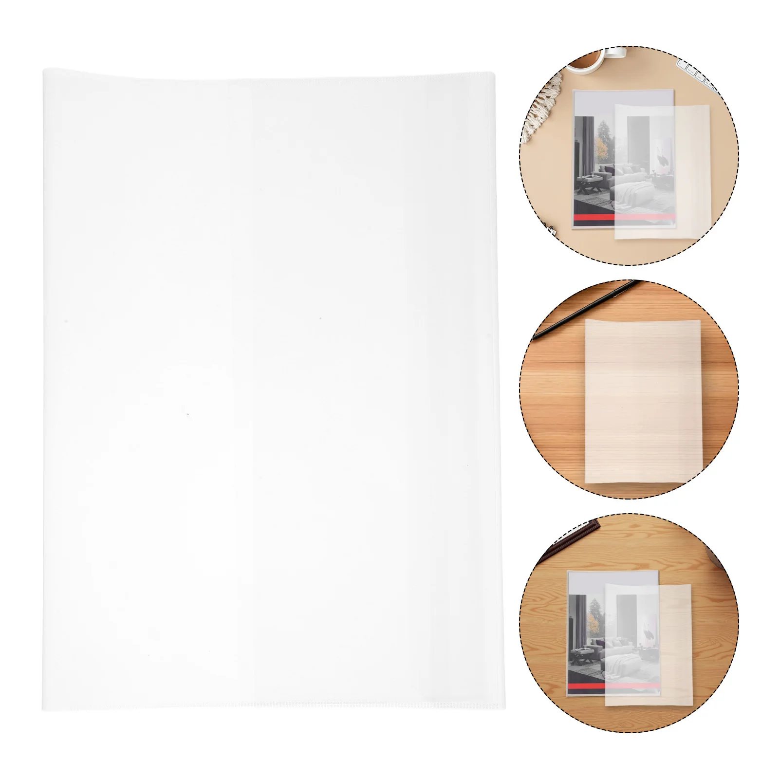 

10pcs Clear Book Cover Protector Plastic Reusable Jacket Covers 16K Size For Hardcover Textbook Magazine School Library Book