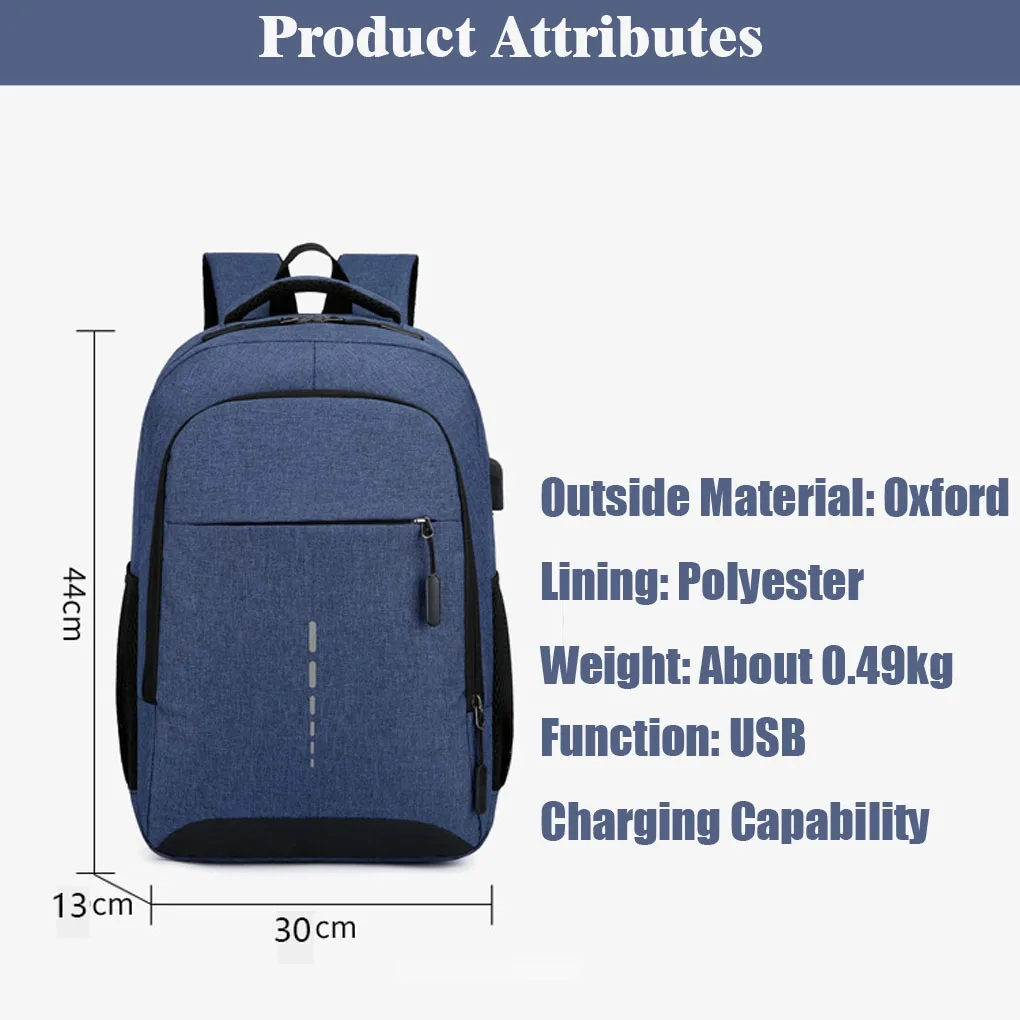 Men Fashion Backpack USB Charging Anti Splashing Anti Scratch Durable Multi Layered Split Travel Business Leisure School Bags