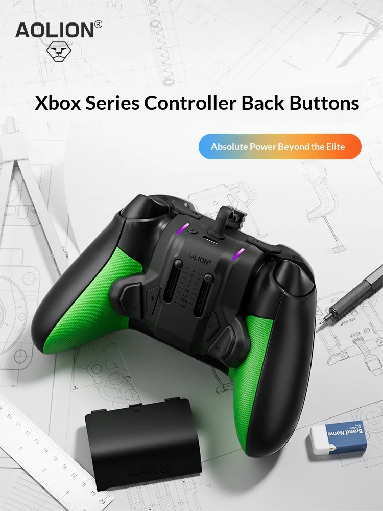 AOLION Controller Back Paddles for Xbox Series Controller Programmable Remappable Rear Paddles Expansion Back Clip Gamepad Gifts
