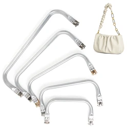 Cadre de sac en métal argenté bricolage, pince de tuyau en aluminium géométrique, cadre de sac pour sac à main, accessoires de sac à dos, artisanat de couture multifonction