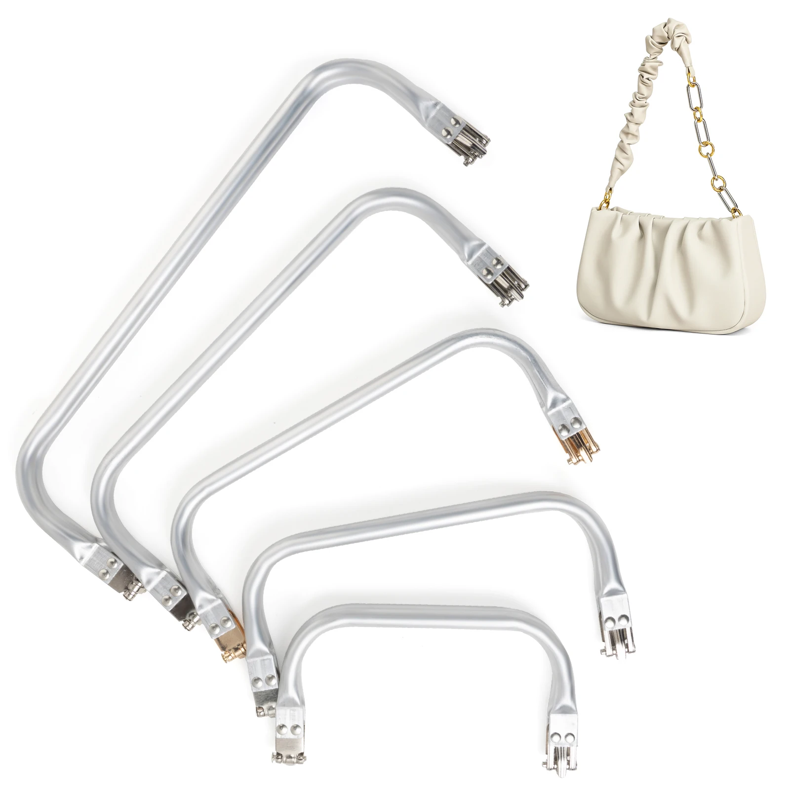 Woman Doctor Purse Frame Metal Aluminium Tube Frame Bag Handle Clutch Bag Parts