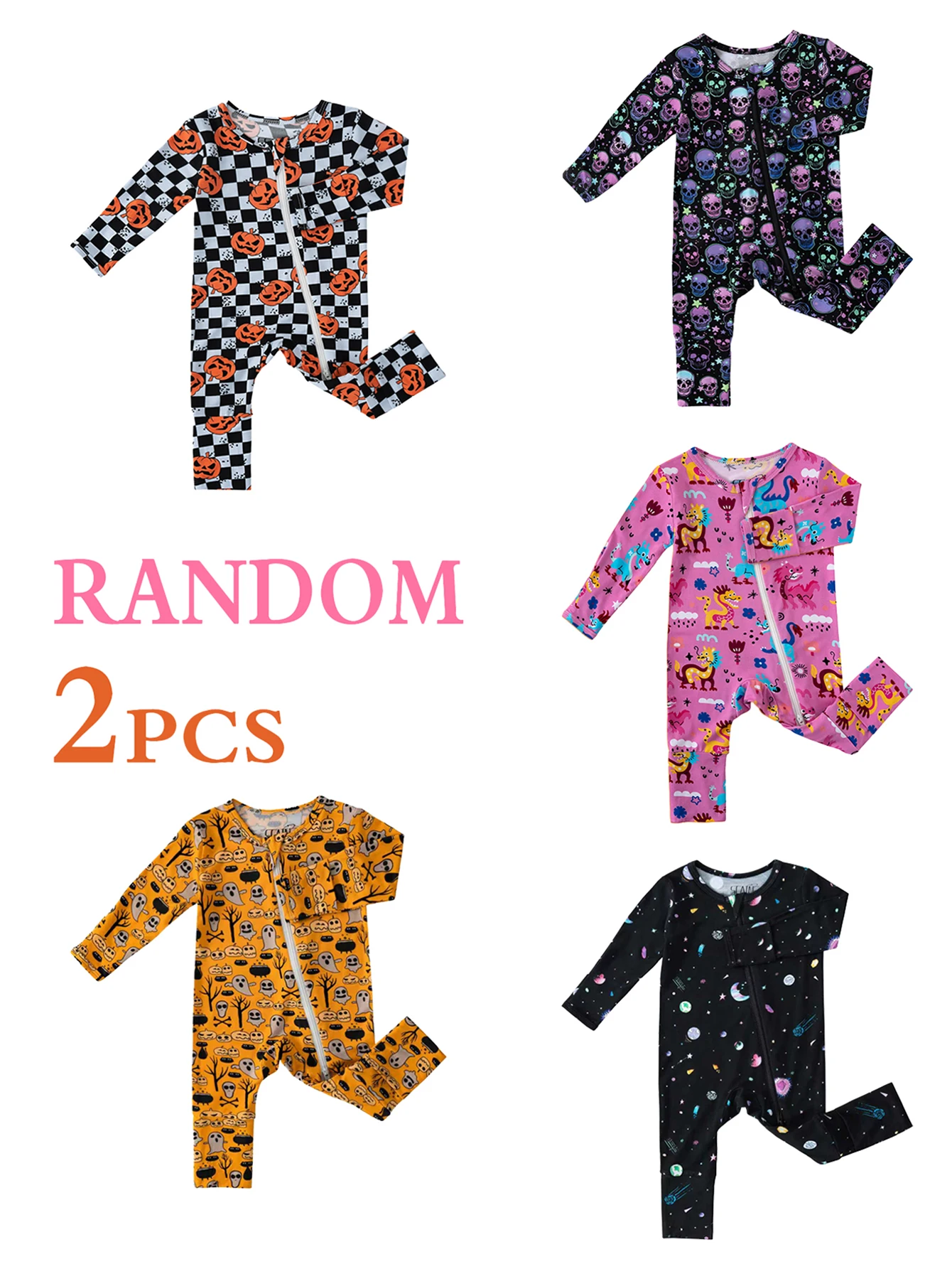 

Двухкомпонентный модный комплект детских комбинезонов, случайный выбор, комбинезон из бамбукового волокна, 0-24 месяца