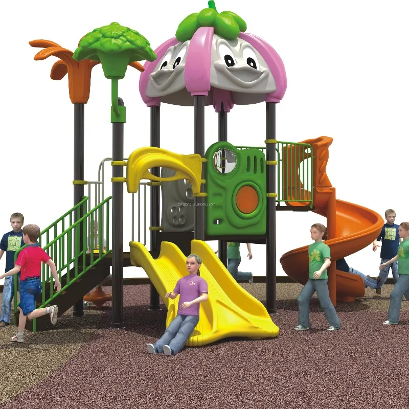 Hot-Selling Forest Series Steel Outdoor Playground Equipment Kids' Amusement Slide Climb Park for Gardens