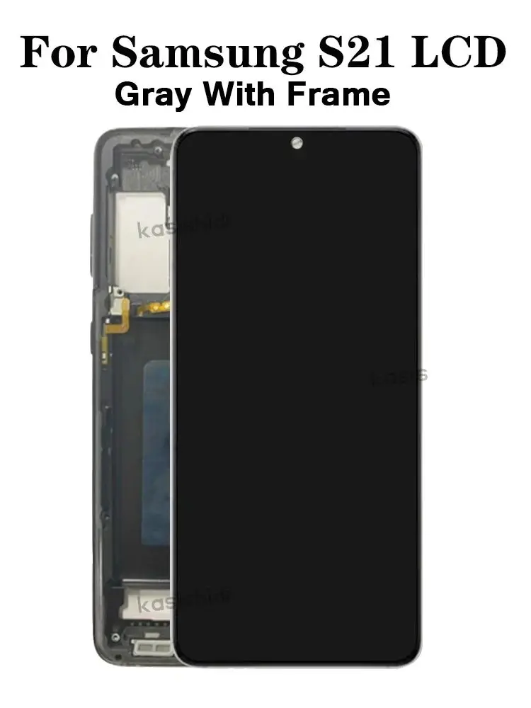 OLED 100% Test For Samsung Galaxy S21 LCD G991 G990F/DS Display Touch Screen Digitizer For Samsung S21 Lcd Screen With Frame