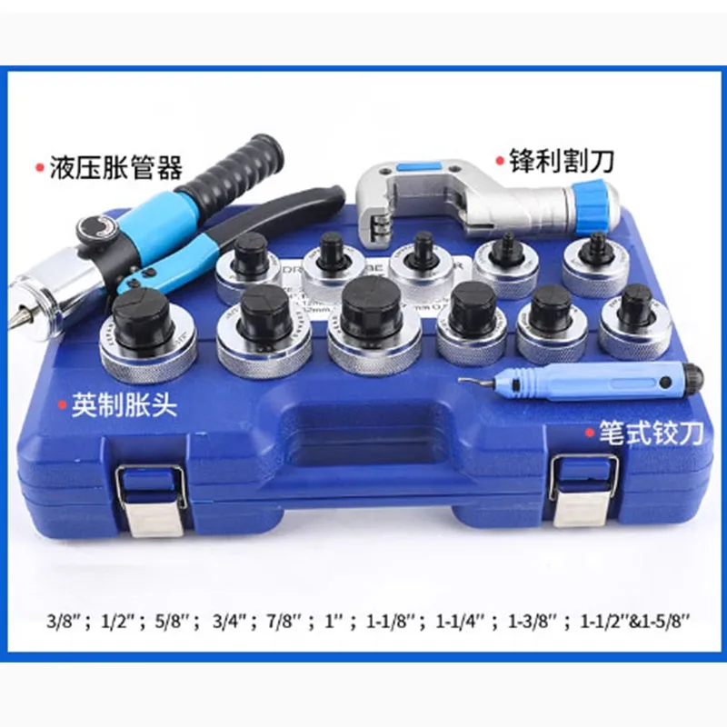 Hydraulic Expanding Tool CT-300L 3/8"-1-1/8" Manual Hydraulic Expander 10-42MM Copper Tube Expander Hydraulic Expanding Tool Kit