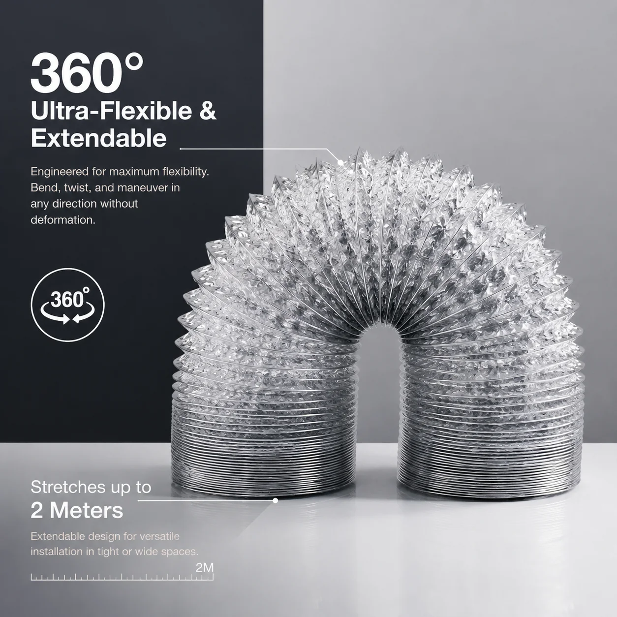 Hon&Guan Flexible Aluminum Foi - огляд і ціна Flexible Hose Braided