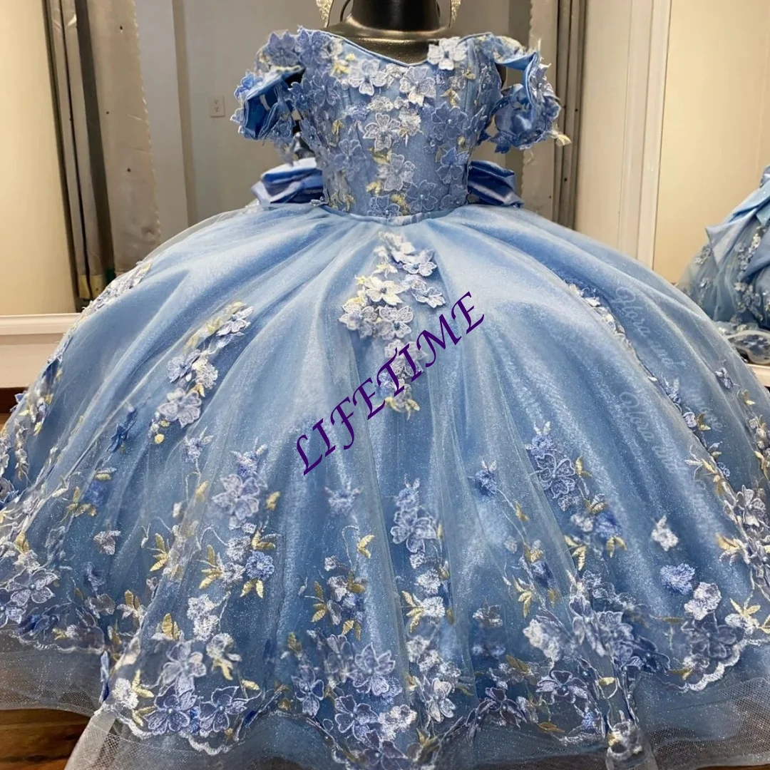 Luxury Princess Dress for Flower Girl Customized Embroidery Trailing Ball Gown Wedding Ceremony First Communion Baptism Dress