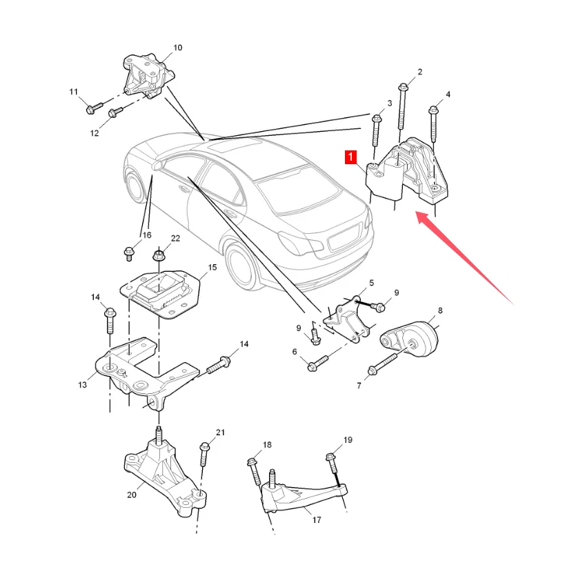 Hydraulic Engine Mount For MG MG6 (1th Generation) 1.8L 1.8T 2010 SAIC ROEWE 550 Transmission Bracket Support Parts 30000250