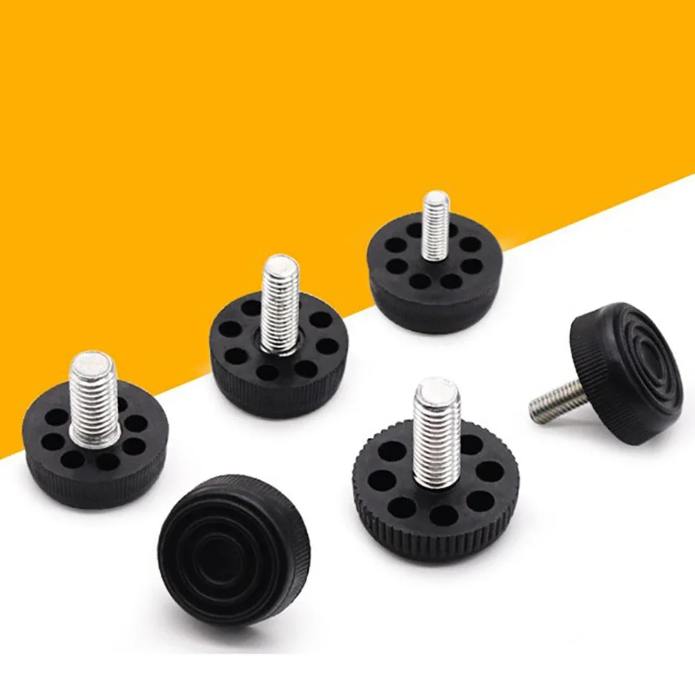 M6 M8 M10 Stainless Steel Adjustable Foot Pad Wear-Resistant Height Increasing Screw Adjustable Screw Thickened Round Foot Pad