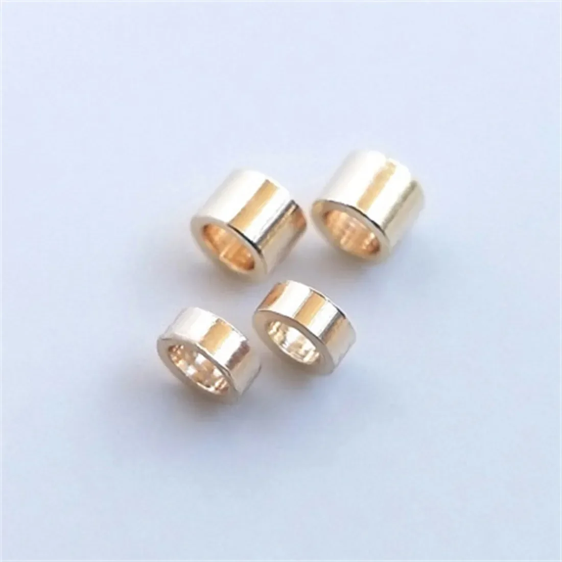 

14K Gold-Color Positioning Pipe, Steel Wire Finishing Round Pipe, Straight Pipe, Can Not Be Flattened, DIY Bead Chain Material