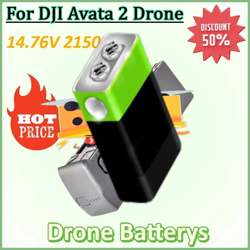 

14.76V 2150mAh Intelligent Flight Battery for DJI Avata 2 Drone Accessories Rechargeable Batteries + 2 Two-Way Charging Hub