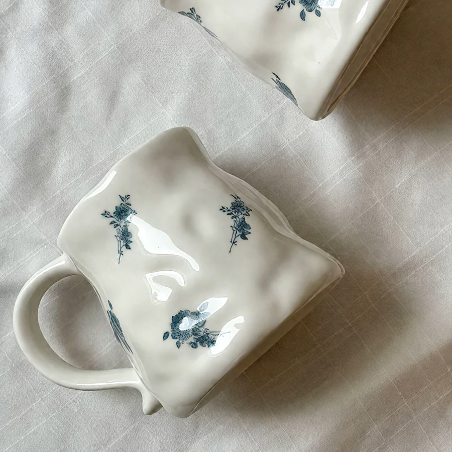 Ceramic cup Coffee cup  Mug  Ivory-white porcelain Set Hotel Inn Tea / hot drink Macaron color