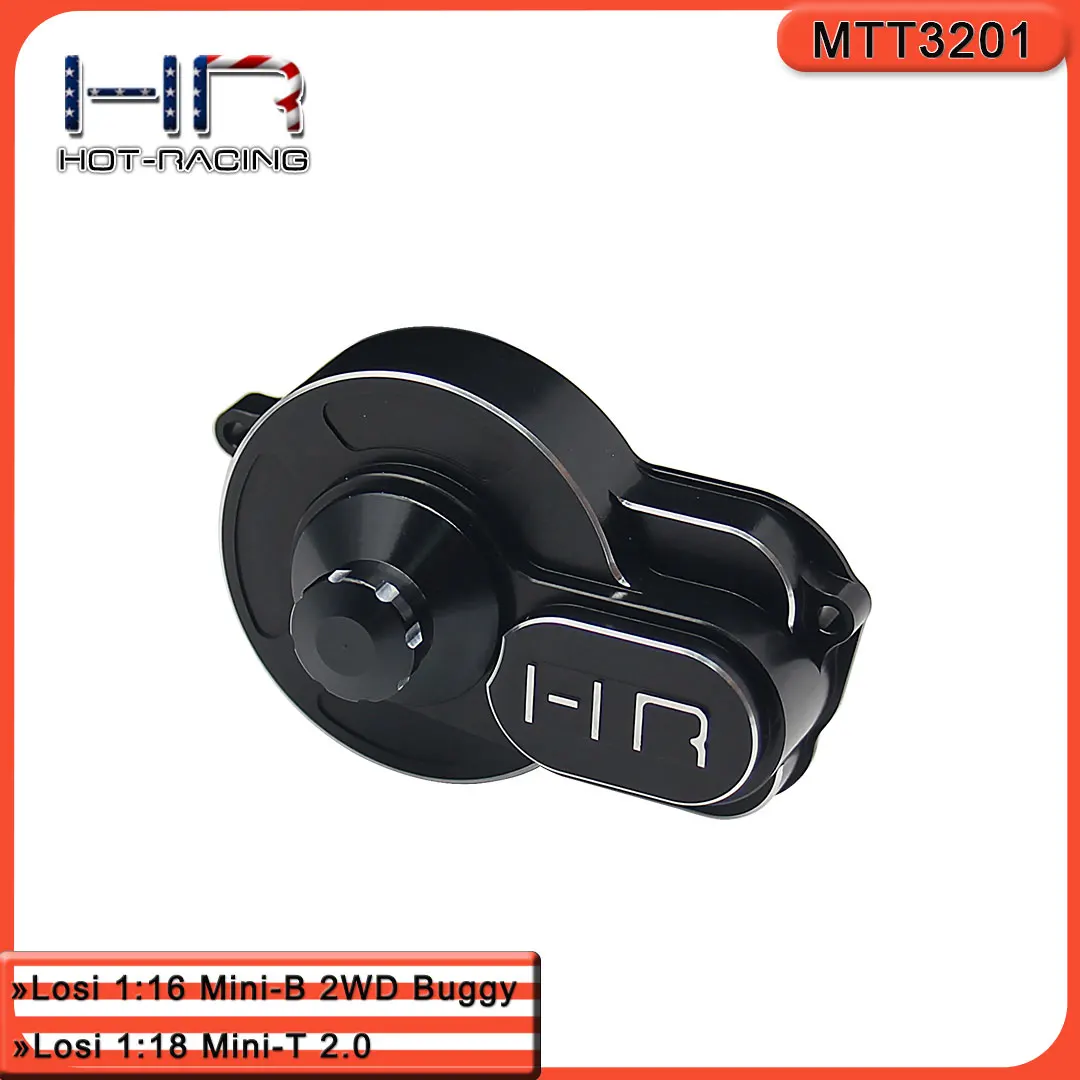 Hot Racing MTT3201 Silver+Black Alum Gear Dust Cover Mini-T 2.0/Mini-B 2.0 Replace LOS211016, Fits Stock Or MTT1201 Case