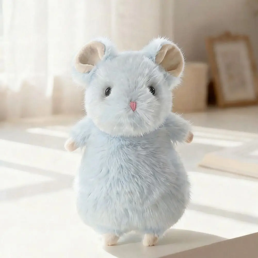 Cute Cuddly Soft Fancy Rat Cartoon Animal Fluffy Stuffed Pet Rat Plushie 18cm Mini Grey White Brown Mouse Pendant Bag Decor