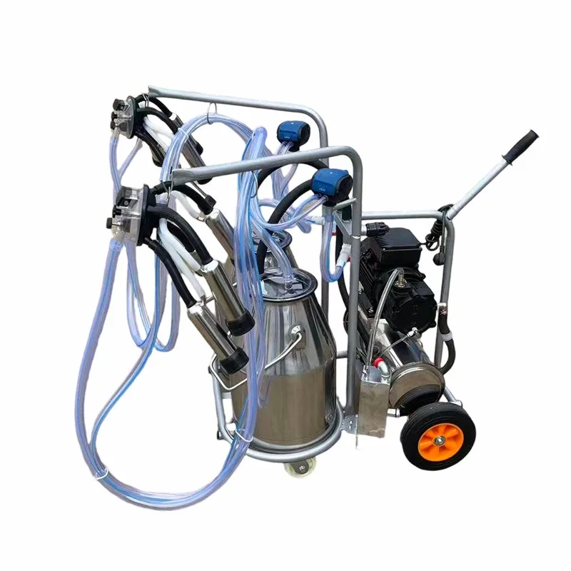 

Single and double head milking machine for pasture cattle and sheep milking machine stainless steel mobile vacuum milker