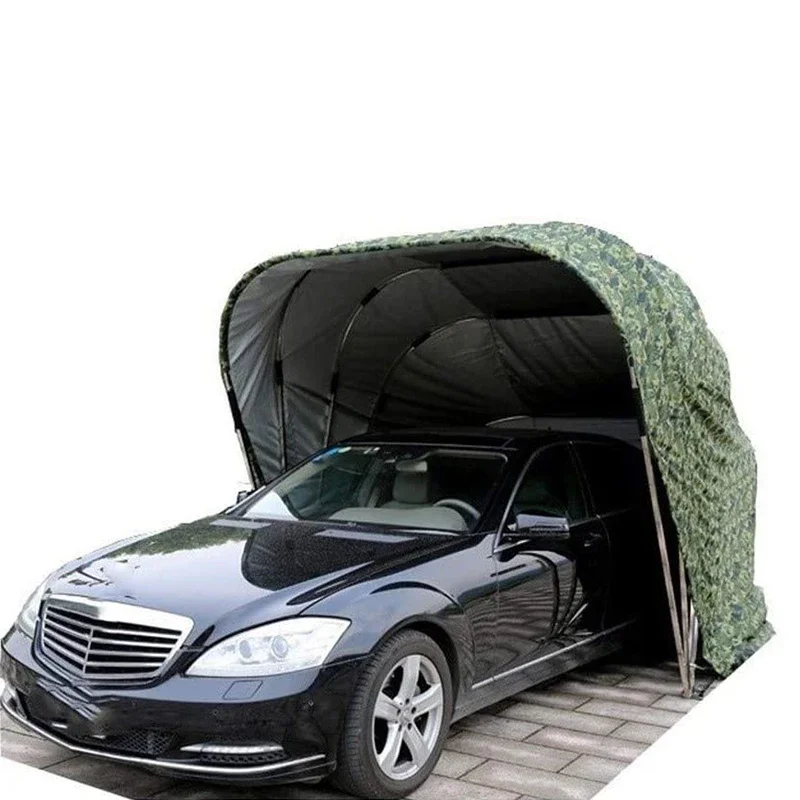 Tienda de campaña para coche, portátil, Manual, impermeable, cobertizo para casa, refugio plegable, carpa, dosel de estacionamiento, garaje retráctil de acero galvanizado