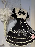 Spring Japanese Sweet Lolita Kawaii Elegant Dress Women Princess Y2k Bow Design Dresses Female Fairy Chic Korean Popular Clothes 4