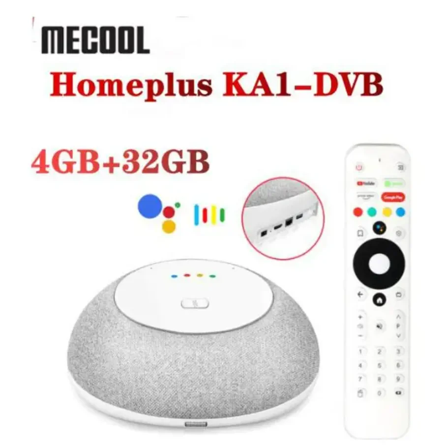 Mecool KA1 Smart TV Box S905X4 Quad Core ARM Cortex-A55 Android11 TV Box 2GB DDR4 16GB eMMC 2.4G/5G WiFi Set Top Box KA1-DVB/OTT