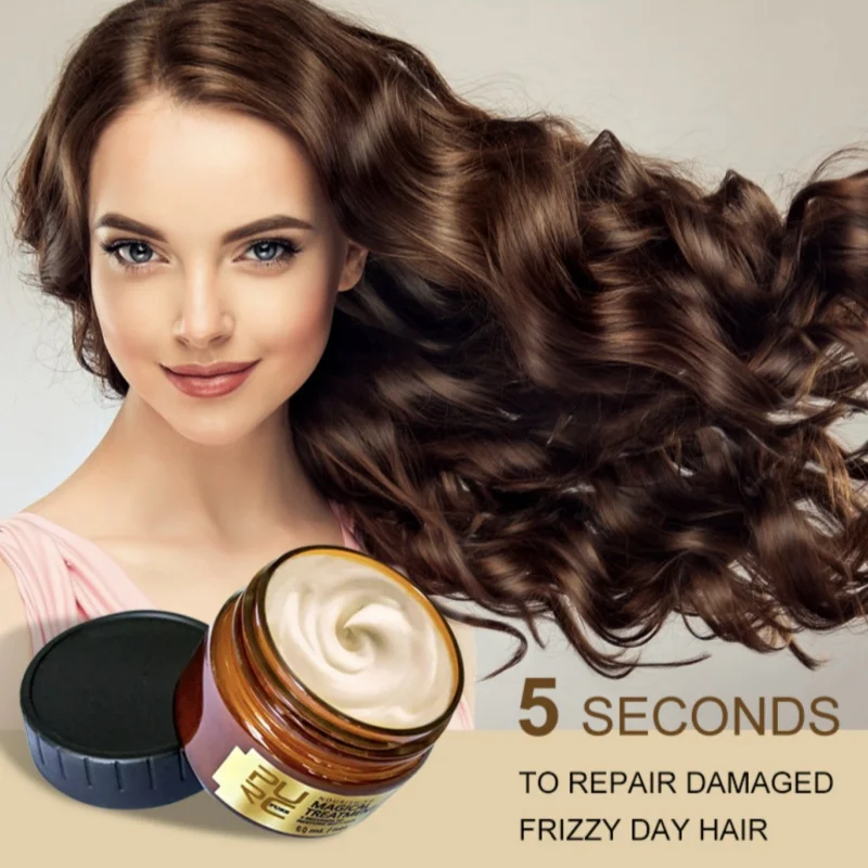 Miracle Hair Mask Set, Pure Protein, Suitable for Men and Women, 60ml Dry Hair Mask 1 bottle