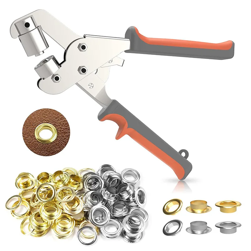 Handheld Hole Punch Eyelet Installation Tool 6mm/10mm Grommet Eyelet Plier Kit Metal Air Hole Rivet Plier