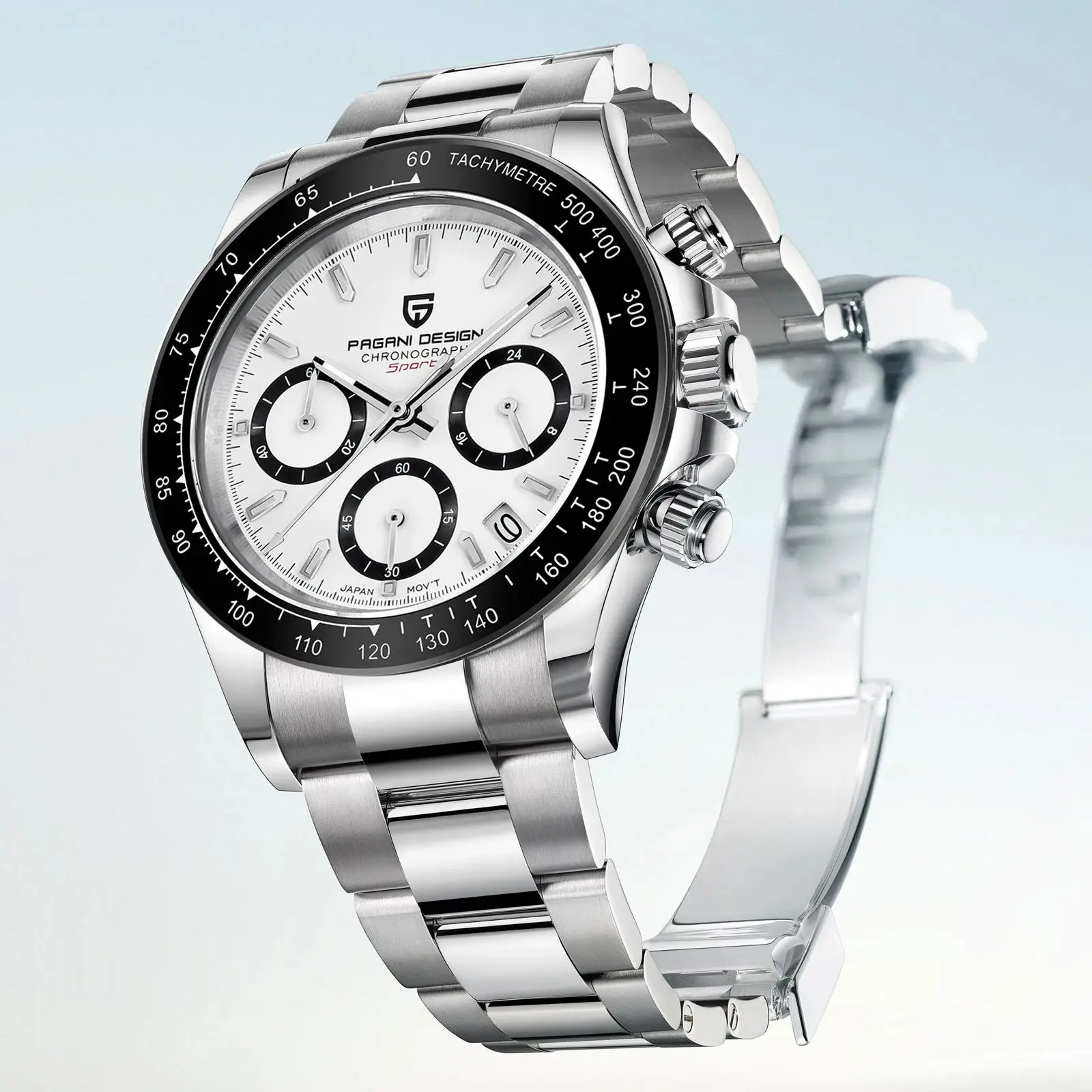 PAGANI DESIGN 2025 جديد ساعات رجالية رياضية كرونوغراف تاريخ تلقائي ساعة كوارتز الرجال AR الياقوت كريستال مقاوم للماء ساعة اليد #2