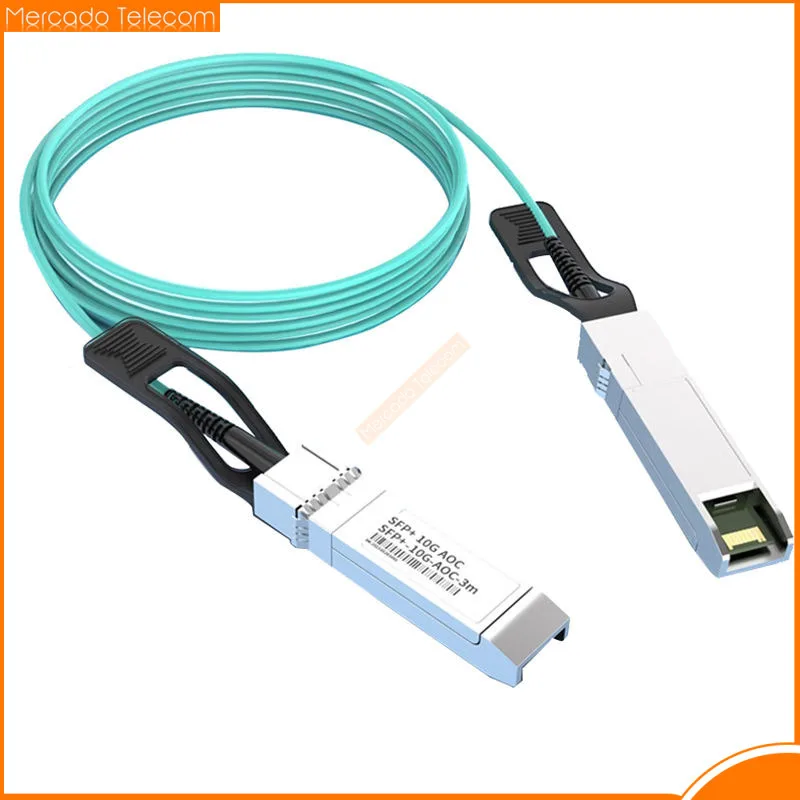 كابل 10G SFP+ 40G QSFP+ AOC - كابل SFP بصري نشط 10GBASE، 1-100 متر، لمفتاح Cisco وHuawei وMikroTik وHP وIntel... إلخ