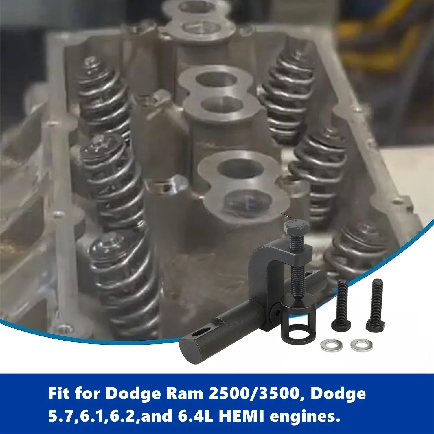 Valve Spring Compressor Tool POW352003 Kit Compatible with Dodge Ram 2500/3500 5.7 6.1 6.2 and 6.4L HEMI Engines