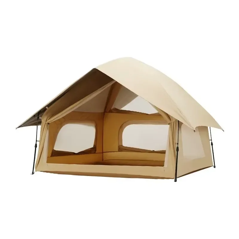 Outdoor Camping Tents Double Layer Oxford Polyester Fabric Auto Open Quick Opening Four-Season Zhejiang Made 1-2 Two Bedrooms