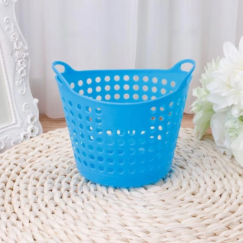 Plastic Office Desktop Storage Baskets Makeup Trash Bin Garbage Can