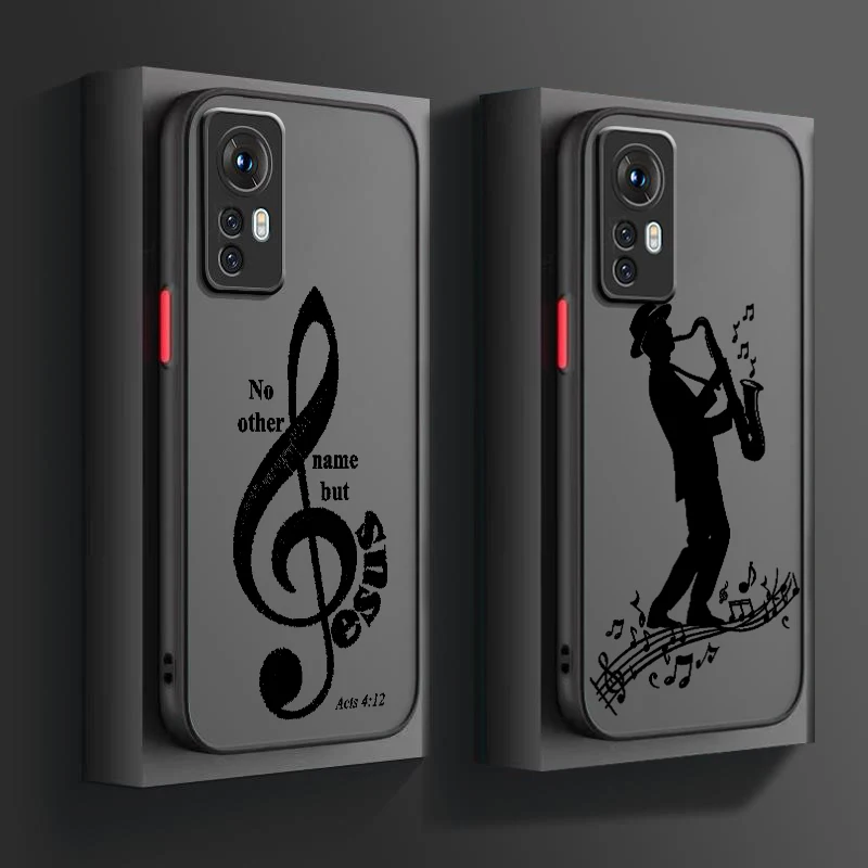 Luxurious Music Artist Frosted Translucent For Xiaomi Mi 13 12 12T 11T 11 11i 10T 10 9T Pro Lite Ultra 5G Back Phone Case