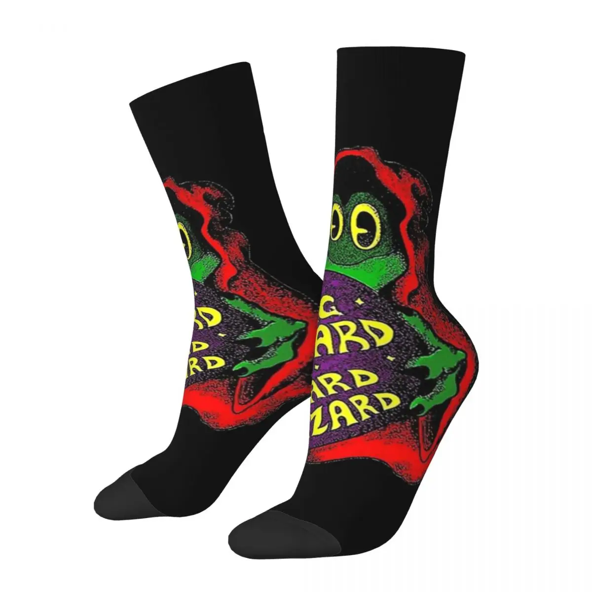 Funny Happy Men's Compression Socks Gizzard Retro Harajuku Gizzard King and Lizard Hip Hop Novelty Seamless Crew Crazy Sock