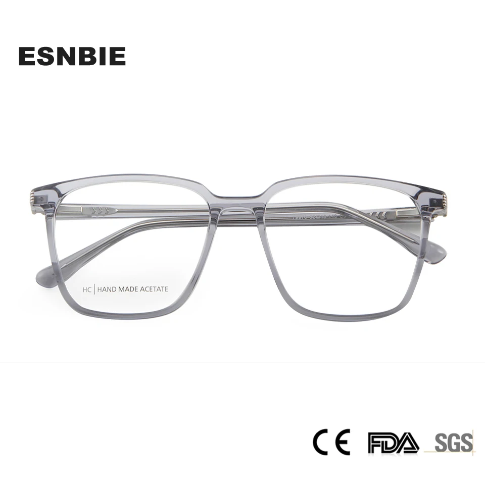 

Crystal Acetate Frame Glasses Male Clear Eyeglasses Women Vintage Square Spectacles For Men Prescription Glasses oculos de grau