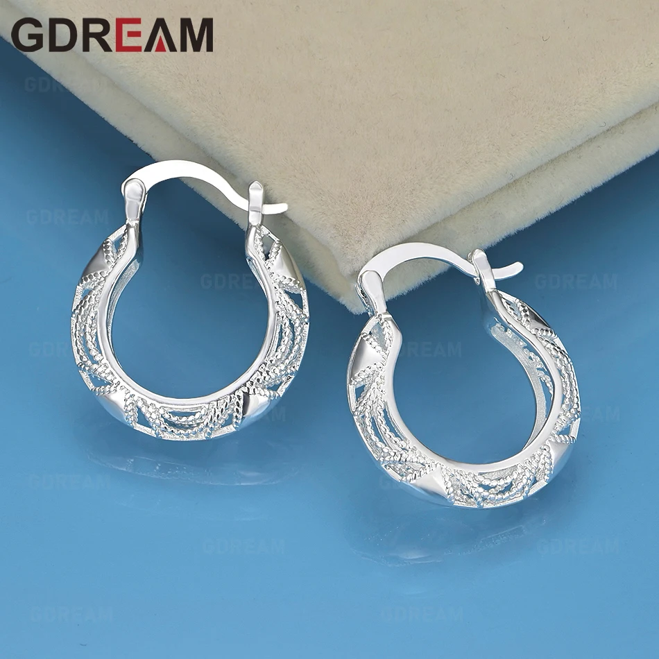 

GDREAM 925 Sterling Silver Frosted U-Shaped Dragon Head Pattern Earring Accessories Light Luxury Niche Women'S Gift Jewelry